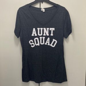 Aunt squad v neck t shirt